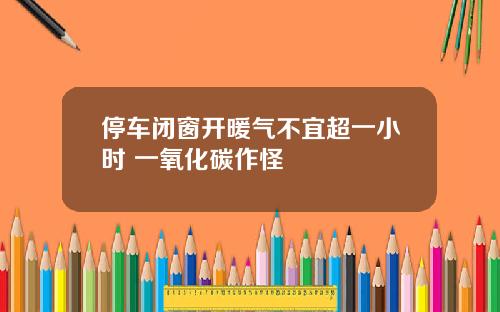 停车闭窗开暖气不宜超一小时 一氧化碳作怪
