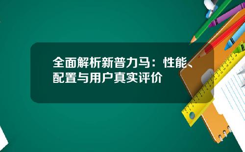 全面解析新普力马：性能、配置与用户真实评价