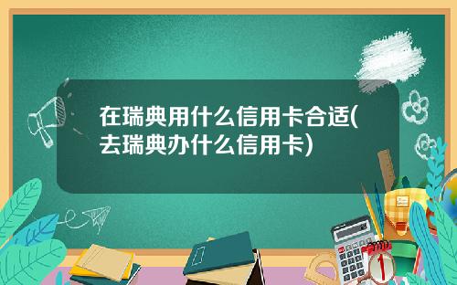 在瑞典用什么信用卡合适(去瑞典办什么信用卡)