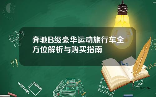 奔驰B级豪华运动旅行车全方位解析与购买指南