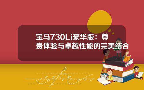 宝马730Li豪华版：尊贵体验与卓越性能的完美结合