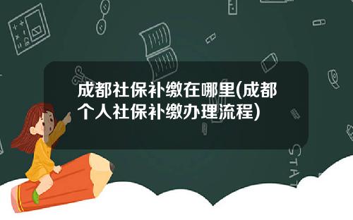 成都社保补缴在哪里(成都个人社保补缴办理流程)