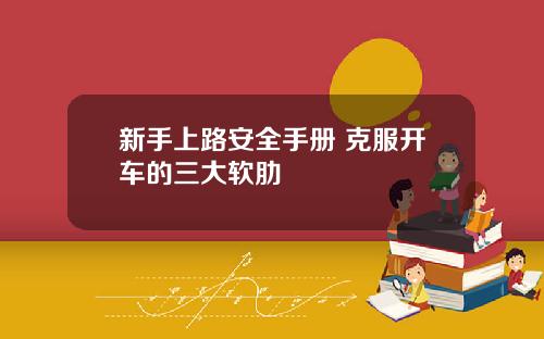 新手上路安全手册 克服开车的三大软肋