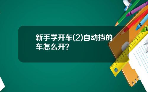新手学开车(2)自动挡的车怎么开？