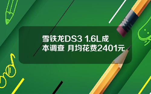 雪铁龙DS3 1.6L成本调查 月均花费2401元