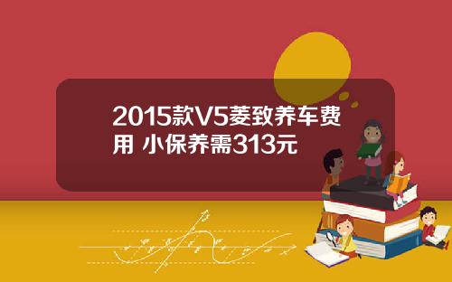 2015款V5菱致养车费用 小保养需313元