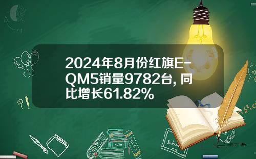 2024年8月份红旗E-QM5销量9782台, 同比增长61.82%