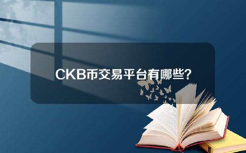 CKB币交易平台有哪些？