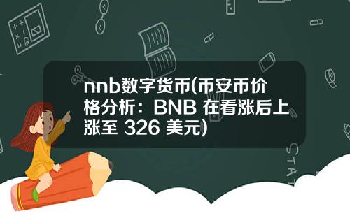 nnb数字货币(币安币价格分析：BNB 在看涨后上涨至 326 美元)
