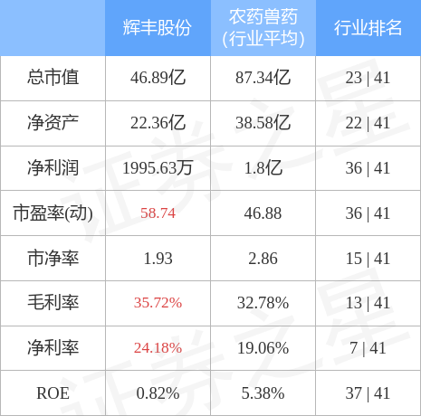 辉丰股份5月20日主力资金净卖出5244.02万元