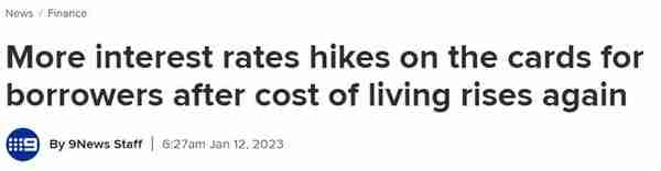 澳洲生活成本更高了! 刚刚, 因为这个数据公布, 澳央行或再加息0.25%